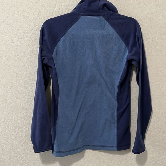 COLUMBIA Slate Blue/Navy/Red Thin 1/4 Fleece Jacket/Base Layer, Size S - Picture 4 of 7